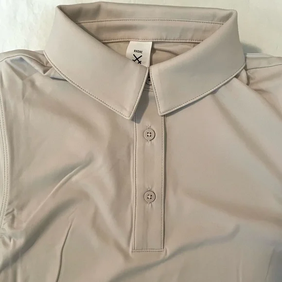 NWT Rhone Course to Court Sleeveless Polo in Sand XS UPF 50+ - Picture 8 of 11